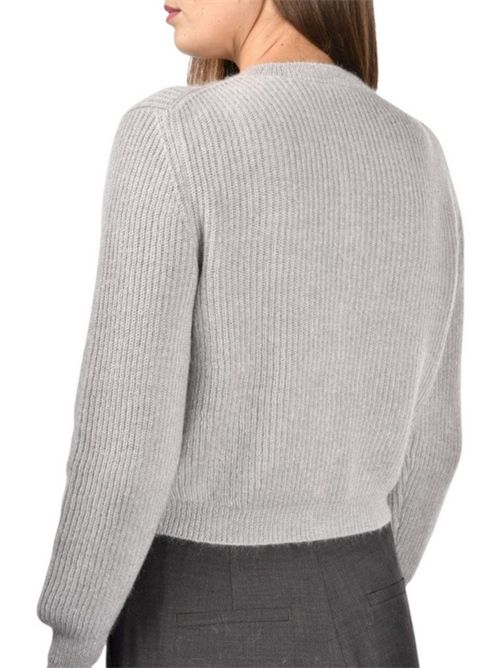 cardigan corto donna grigio La fileria | 23203-37203070
